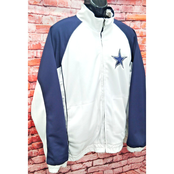 Dallas Cowboys Reversible Coat Mens Large Navy White NFL Football Sports - Picture 9 of 12